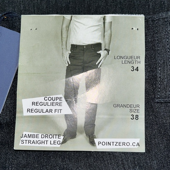 Brand new with tags Point Zero Charcoal Jeans 38 Waist 34 Inseam. - Picture 13 of 15